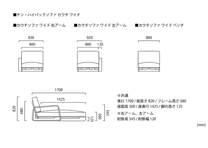 テン・ハイバックソファ カウチ ワイド：画像31