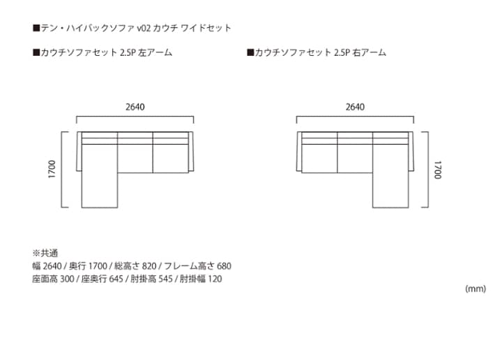 テン・ハイバックソファ v02 カウチ ワイドセット：画像47