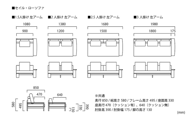 セイル・ローソファ 片アーム (GB)：画像61