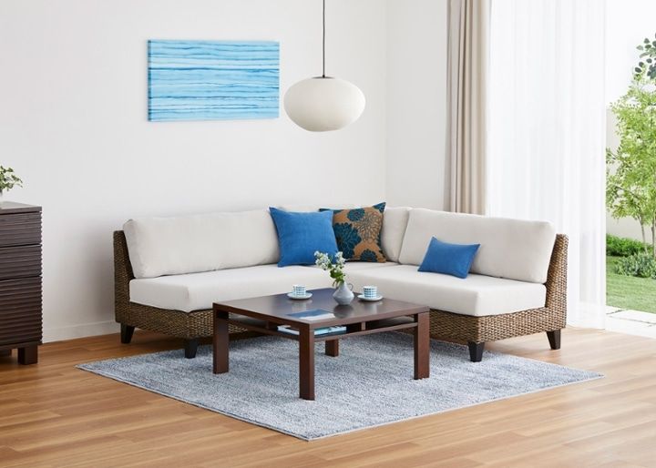 ラン・コンパクトソファ v05 コーナーセット (ヒヤシンス)：画像32