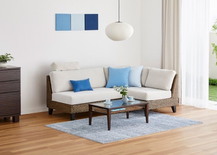 ラン・コンパクトソファ v05 コーナーセット (ヒヤシンス)：画像36