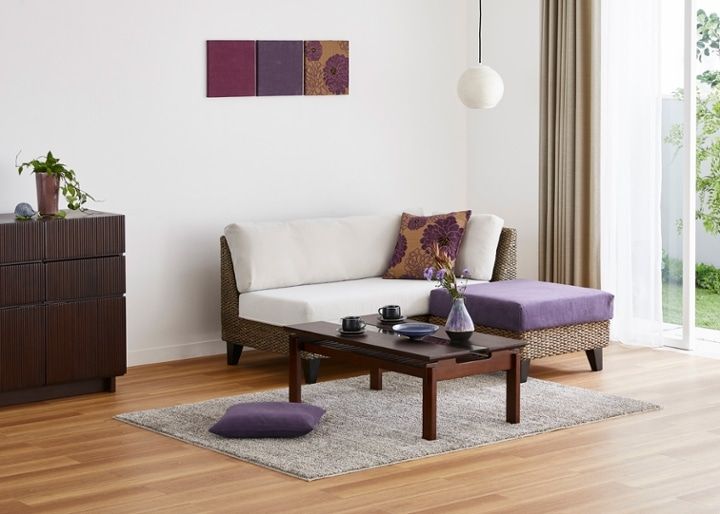 ラン・コンパクトソファ 2P片アーム (ヒヤシンス)：画像17