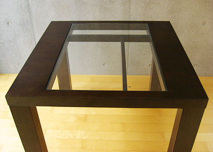 【販売終了】ガラス・ダイニングテーブル 900×900：画像6
