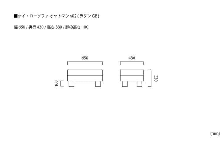 ケイ・ローソファ オットマンv02 (ラタンGB)：画像11