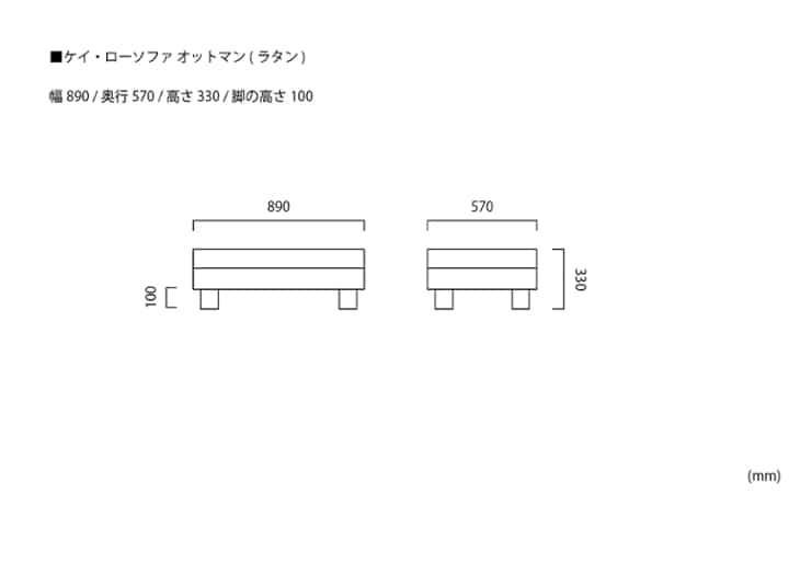 ケイ・ローソファ オットマンv01 (ラタン)：画像16