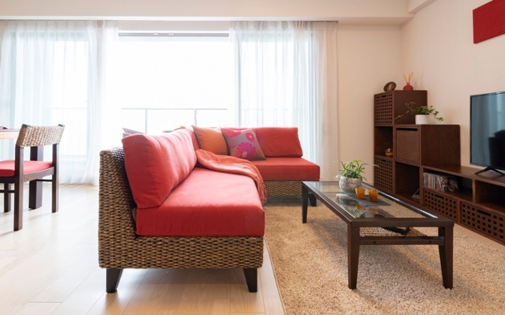 アジアンリゾートのようなモデルルームの家具・インテリアコーディネート実例：画像6