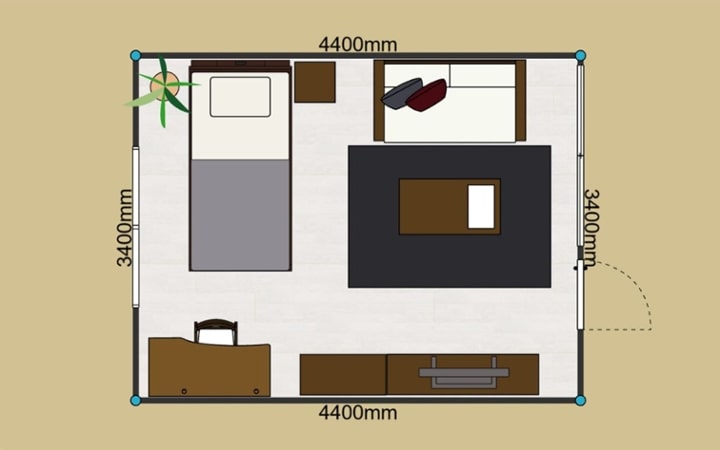 No.58　9畳ワンルームで実現した都会的なモダンアジアンを堪能出来るインテリア実例：画像5