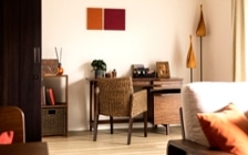 No.129 無垢材の家具でトータルコーディネート　～ぬくもり感じる赤の空間～：画像16