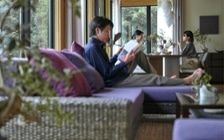 No.270 大人っぽいパープルで彩ったグレーのリビングダイニング：画像6