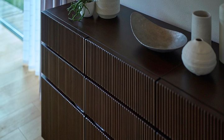 No.270 大人っぽいパープルで彩ったグレーのリビングダイニング：画像24