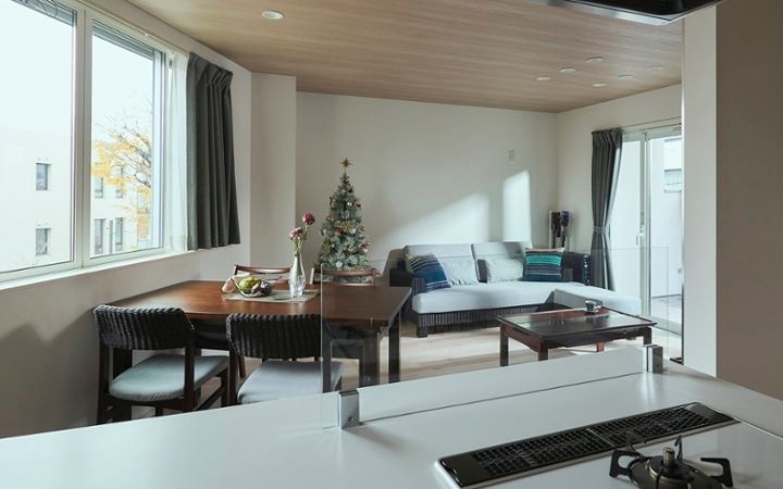 No.277 家族でくつろぐ、モダングレーな変形・L字リビング：画像2