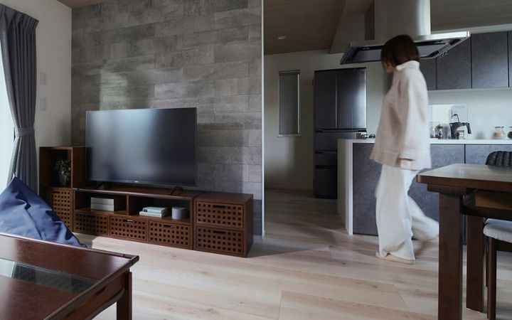 No.277 家族でくつろぐ、モダングレーな変形・L字リビング：画像17