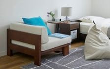 No.279：6畳でも開放感！ロースタイル×ターコイズブルーの部屋：画像3