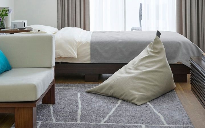 No.279：6畳でも開放感！ロースタイル×ターコイズブルーの部屋：画像13