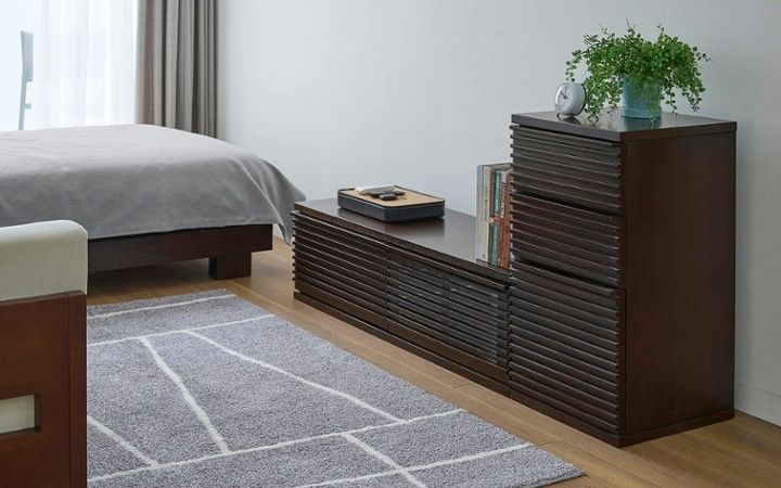 No.279：6畳でも開放感！ロースタイル×ターコイズブルーの部屋：画像9