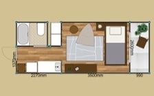 No.279：6畳でも開放感！ロースタイル×ターコイズブルーの部屋：画像25