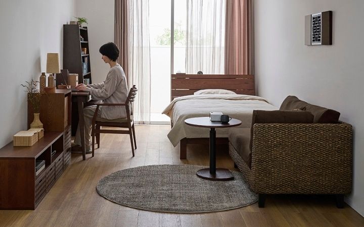 No.286：仕事も休息も心地よく。ワンルーム8畳・寝室の快適レイアウト＆ゾーニング：画像2