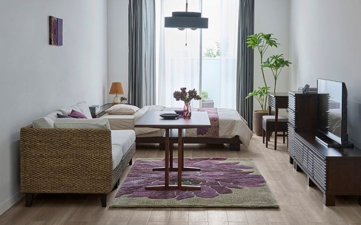 No.291：10畳ワンルームを彩る。大人女子のパープルインテリア：画像2