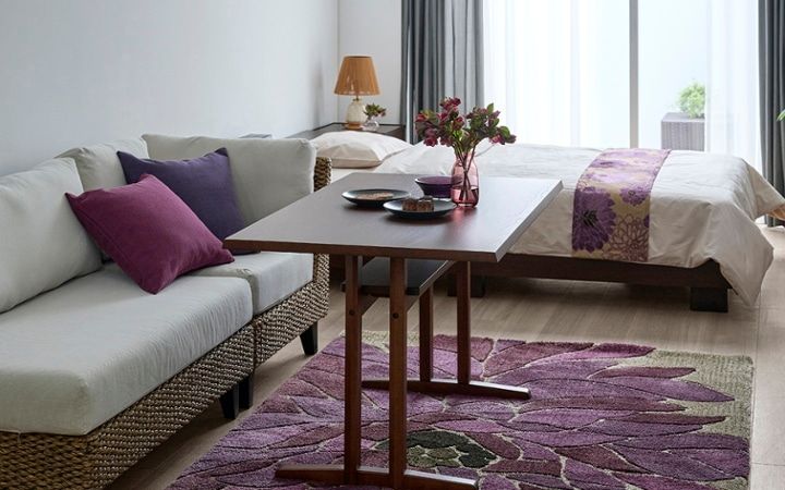 No.291：10畳ワンルームを彩る。大人女子のパープルインテリア：画像3