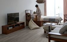 No.293：都会的で温かい。12畳を彩るグレー＆ブラウンのワンルーム：画像13