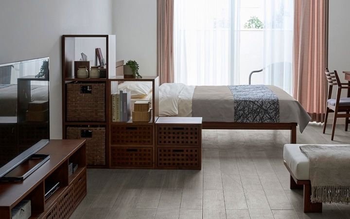 No.293：都会的で温かい。12畳を彩るグレー＆ブラウンのワンルーム：画像16