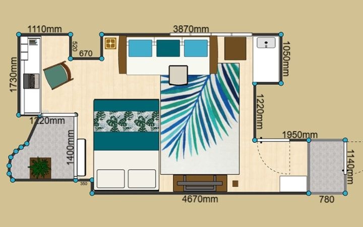 No.295 大人のハワイインテリア。海色が映えるワンルーム：画像27