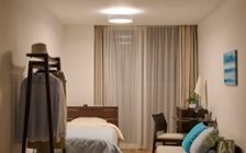 No.297：ブルーで広く見せる6畳。開放感あふれるワンルーム・寝室：画像11