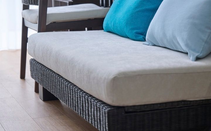 No.297：ブルーで広く見せる6畳。開放感あふれるワンルーム・寝室：画像5