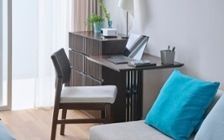 No.297：ブルーで広く見せる6畳。開放感あふれるワンルーム・寝室：画像7