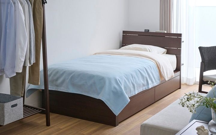 No.297：ブルーで広く見せる6畳。開放感あふれるワンルーム・寝室：画像19