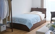 No.297：ブルーで広く見せる6畳。開放感あふれるワンルーム・寝室：画像19