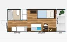 No.297：ブルーで広く見せる6畳。開放感あふれるワンルーム・寝室：画像29