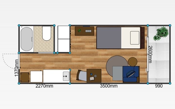 No.299：6畳で体感する、ブルー×グレーのホテル風インテリア：画像25