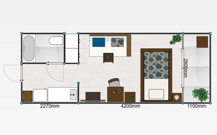 No.305：ブルー×ホワイトの清涼感。8畳で叶える爽やかなくつろぎ：画像21