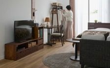 No.308：ホテル風の居心地。ブラウンの温もりを楽しめる8畳：画像12