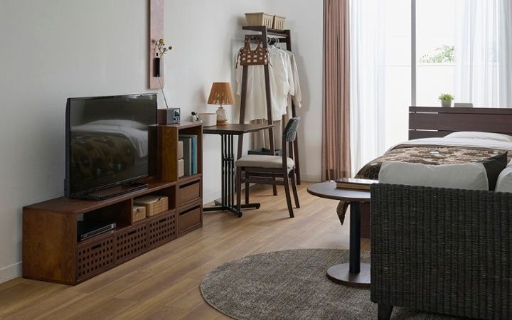 No.308：ホテル風の居心地。ブラウンの温もりを楽しめる8畳：画像11