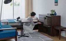 No.309：ブルー×ブラックでクールに演出。静寂を感じる大人の8畳：画像19