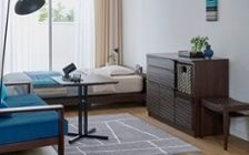 No.309：ブルー×ブラックでクールに演出。静寂を感じる大人の8畳：画像2