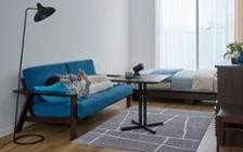 No.309：ブルー×ブラックでクールに演出。静寂を感じる大人の8畳：画像4