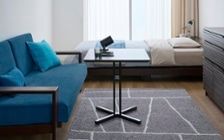 No.309：ブルー×ブラックでクールに演出。静寂を感じる大人の8畳：画像7