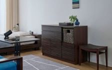 No.309：ブルー×ブラックでクールに演出。静寂を感じる大人の8畳：画像24