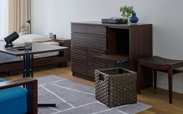 No.309：ブルー×ブラックでクールに演出。静寂を感じる大人の8畳：画像20