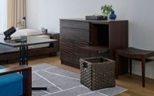 No.309：ブルー×ブラックでクールに演出。静寂を感じる大人の8畳：画像20