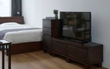 No.310：グレーが織りなす特別感。モダンな8畳ワンルーム・寝室：画像9