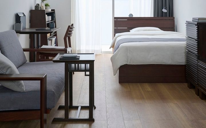 No.310：グレーが織りなす特別感。モダンな8畳ワンルーム・寝室：画像7