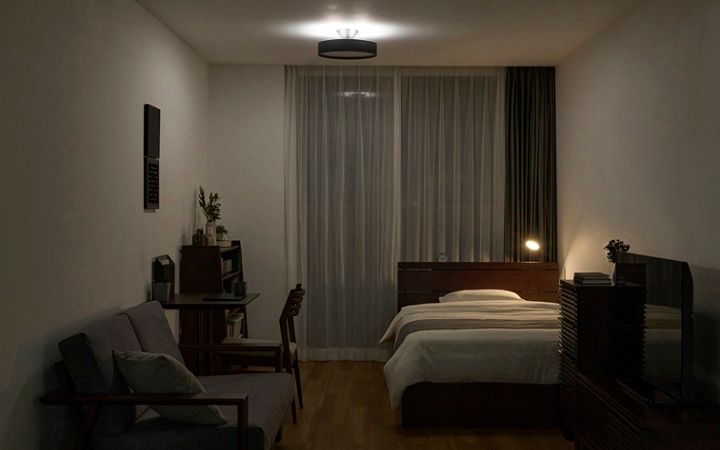 No.310：グレーが織りなす特別感。モダンな8畳ワンルーム・寝室：画像16