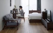 No.310：グレーが織りなす特別感。モダンな8畳ワンルーム・寝室：画像17