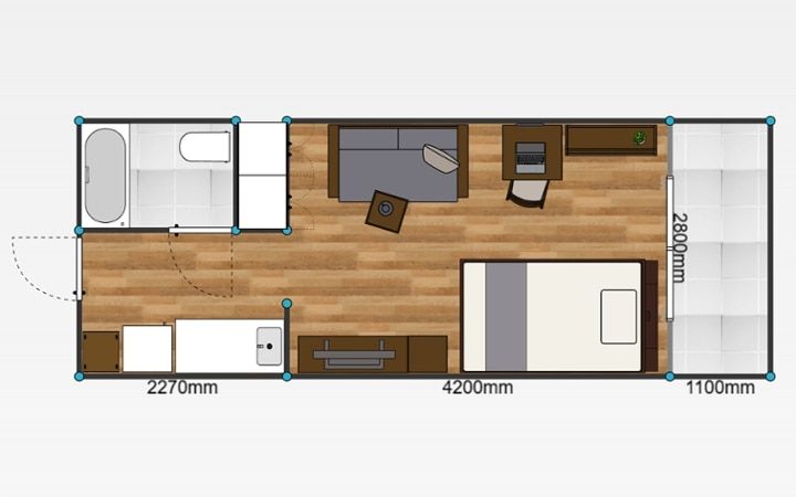 No.310：グレーが織りなす特別感。モダンな8畳ワンルーム・寝室：画像26