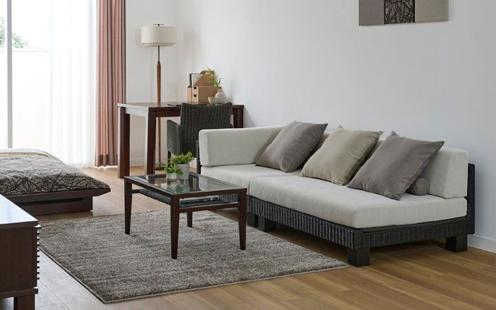 No.314：ローソファと床座。視線を低くして広がる、ゆとりの空間