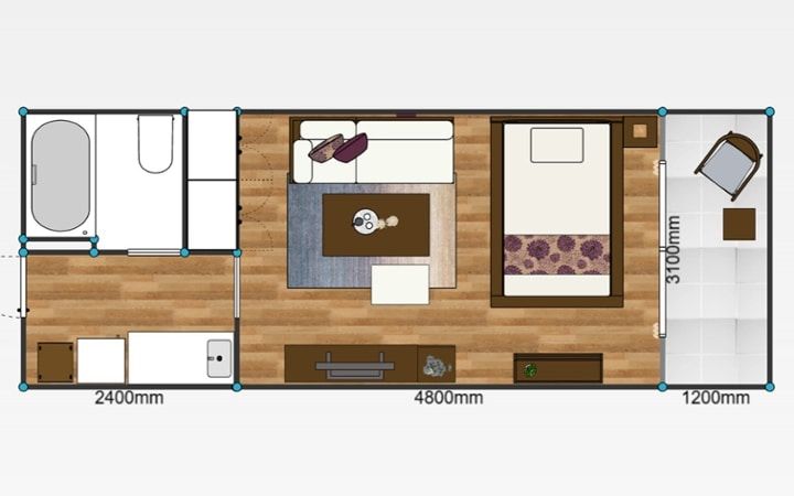 No.315：上質な日常の居場所。パープルで魅せる10畳ワンルーム：画像31